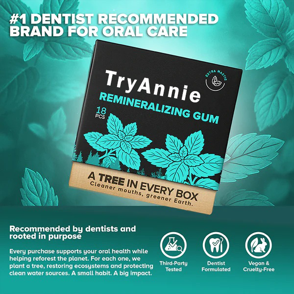 Mint Remineralizing Gum Snack Bubblegum