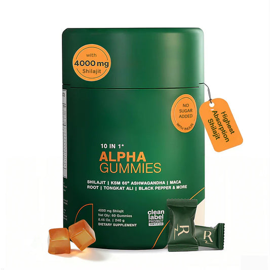 10-1 Alpha Gummies | 4000 mg Pure Himalayan Shilajit | No Added Sugar