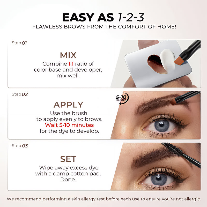 Long-Lasting Waterproof Eyebrow Tint Kit