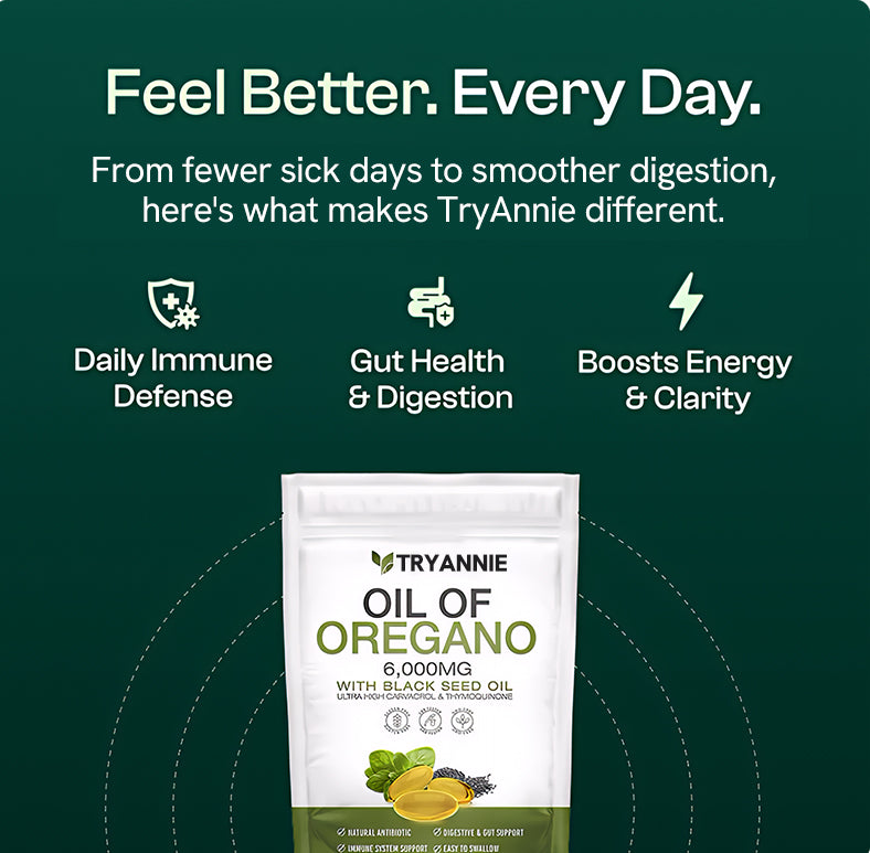 Oil of Oregano with Black Seed Oil Softgels
