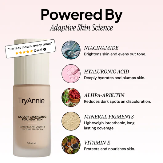 TryAnnie - Color Changing Foundation-Get Free Brush