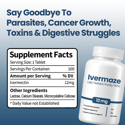 Ivermectin 12MG, 99% Purity